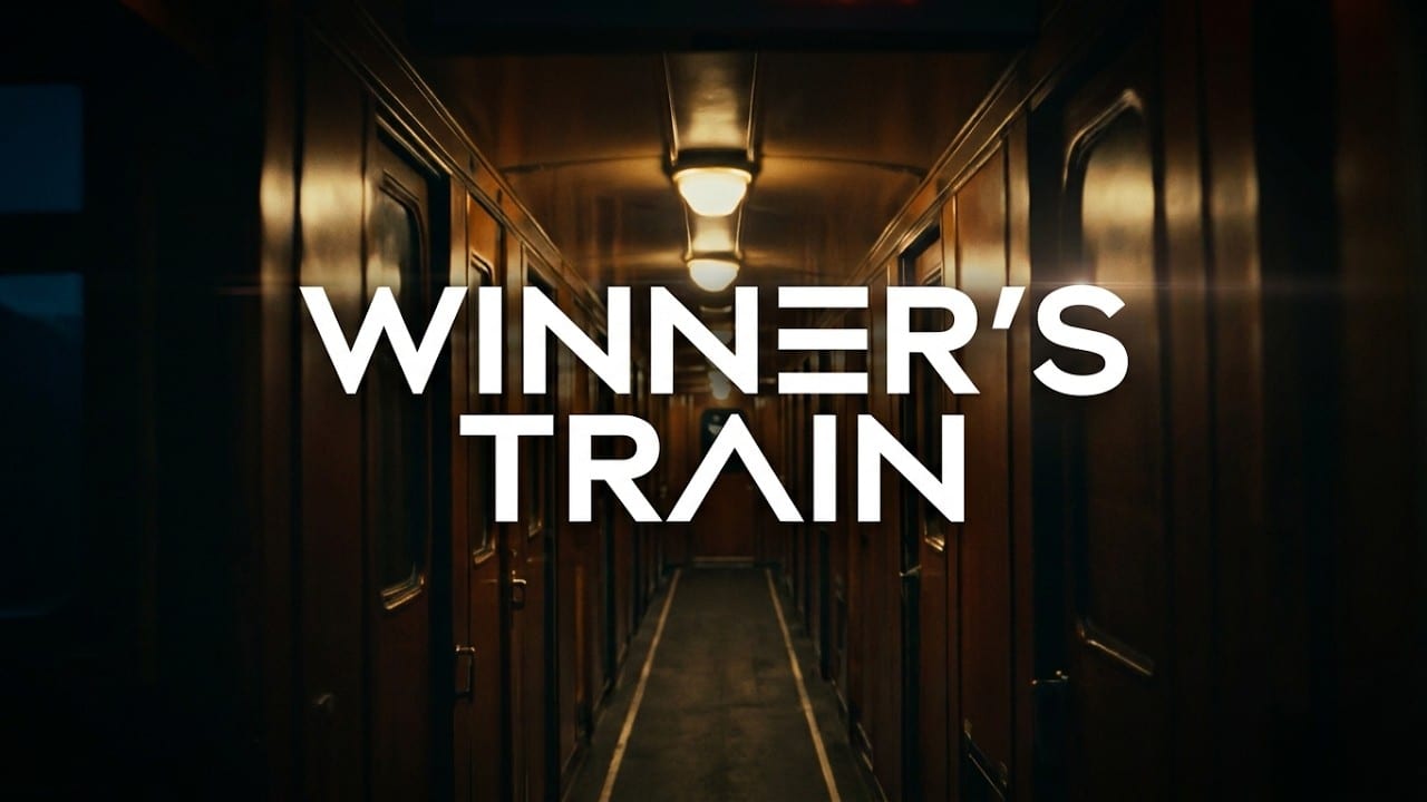 Artwork zu „Winner's Train“ — beleuchteter Gang eines Nachtzugs